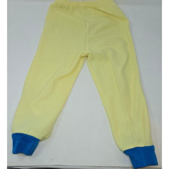 Care Bears Pajamas Set Long Sleeve Pant Size 4/5 Lightweight 1983 Yellow Blue - Picture 8 of 9